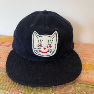 Kansas City Cats Flannel Navy and White Cat Snapback